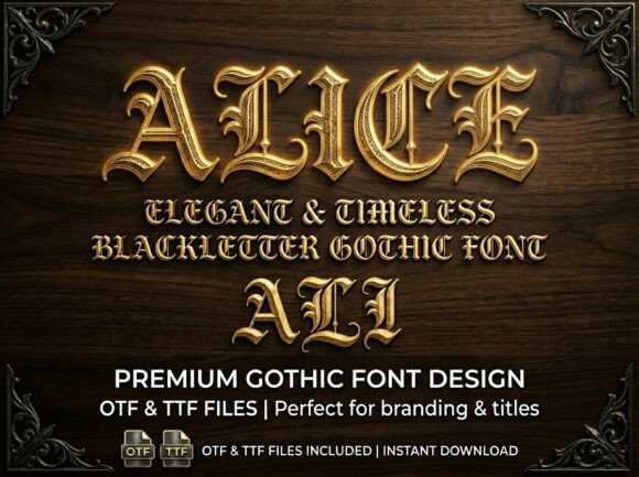 Alice: A Blackletter Font for Timeless Design