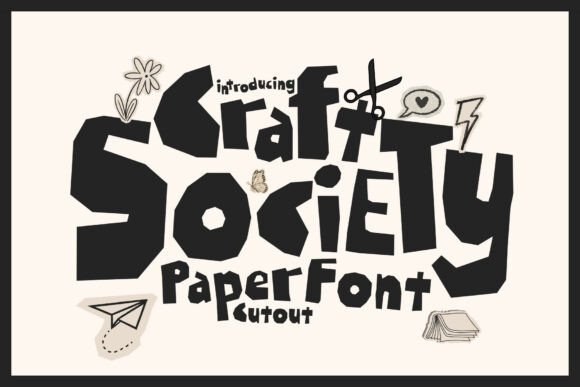 Craft Society: The Bold Paper Cutout Typeface for Authentic Design