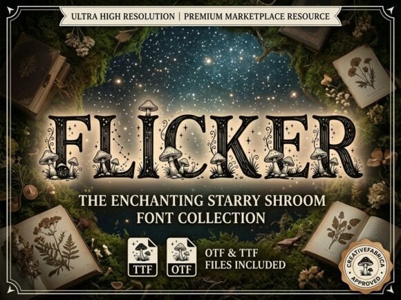 Flicker: A Display Font for Bold, Artistic Headlines