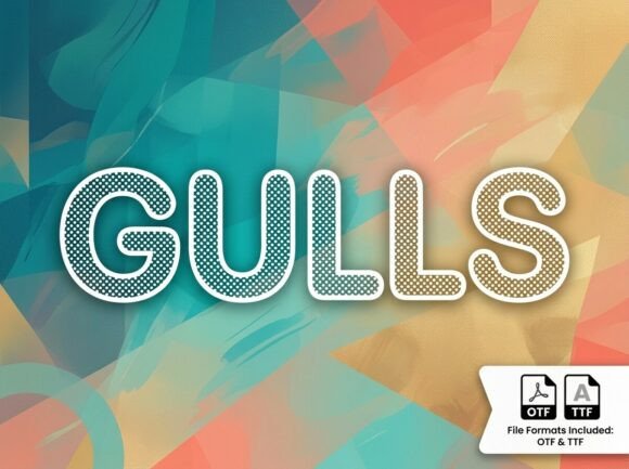 Gulls: A Retro-Radiant Typeface for Bold Designs