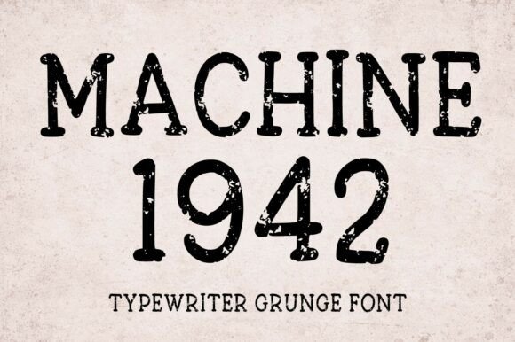 Machine 1942: The Authentic Typewriter Grunge Font