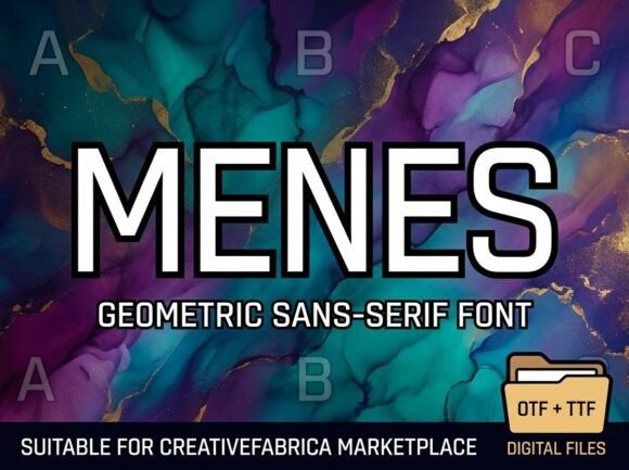 Menes: A Decorative Display Font for Creative Impact