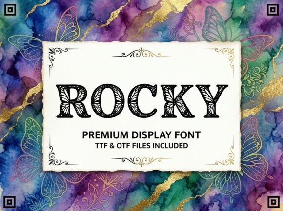 Rocky: A Decorative Display Font for Bold, Unforgettable Projects
