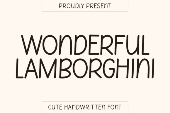 Wonderful Lamborghini: A Playful Font for Modern Design